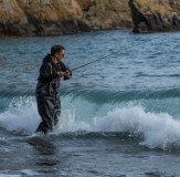 VassHybrid700 chest wader dark camouflage sea fishing