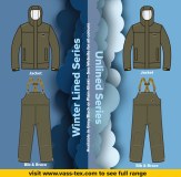Team Vass 230 colour KHAKI range illustration