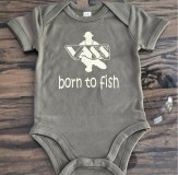 Vass Babygrow Outfit Born to Fish