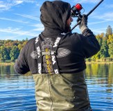 Vass Carp Rising Hoodie Black Fishingwear Streetwear Casual Outdoorwear 2109