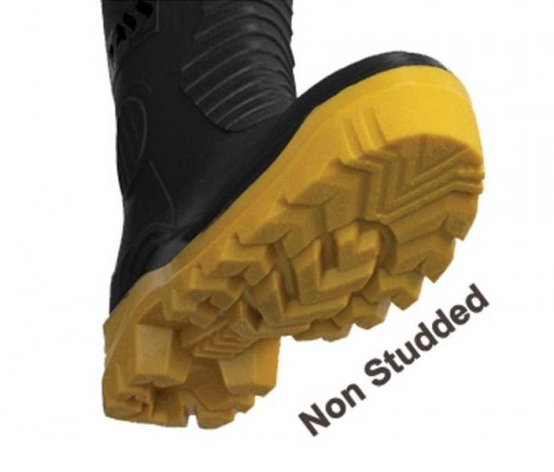Non studded wader boot sole