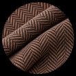 Brown Herringbone Weave Fabric
