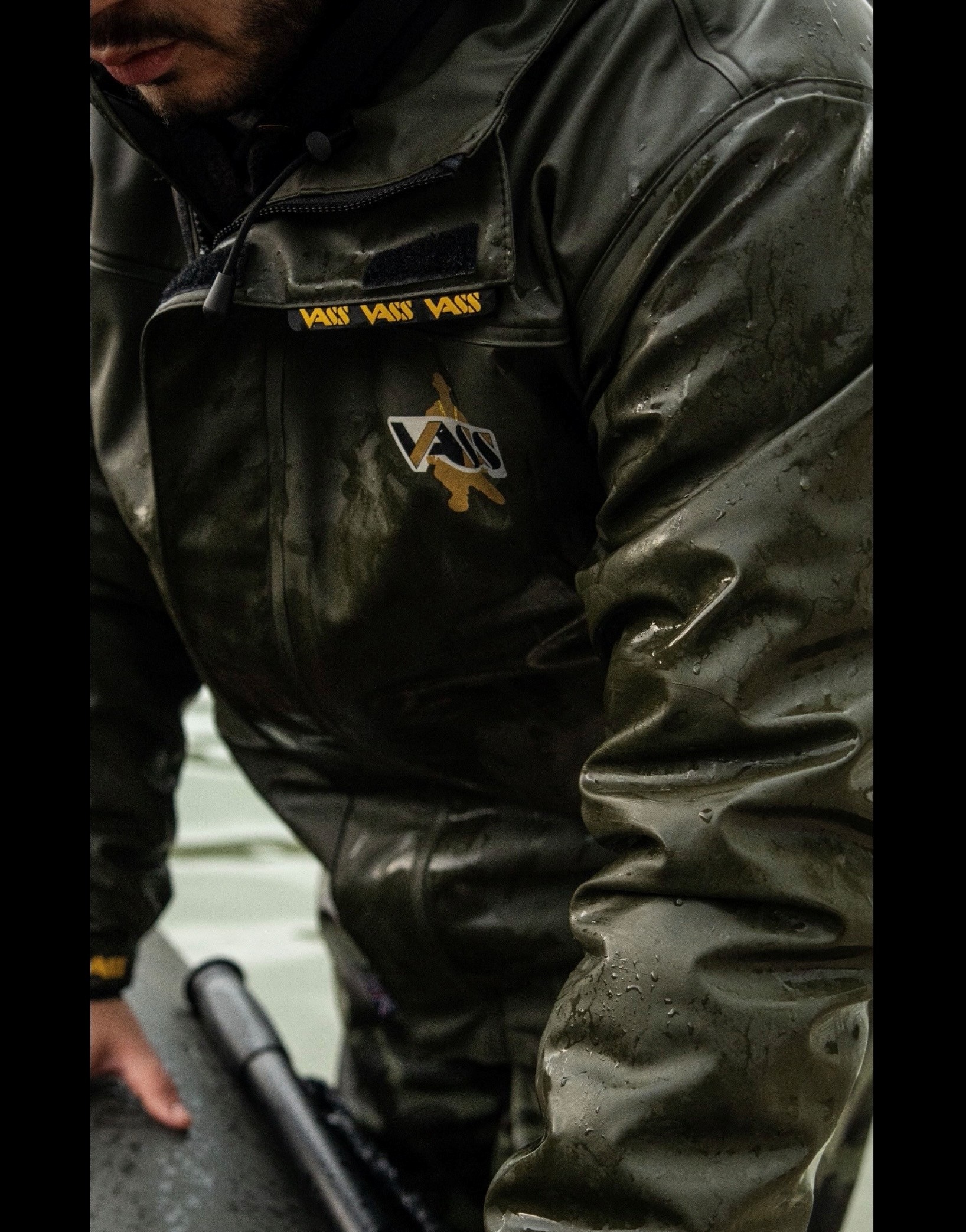 Vass waterproof clothing in action