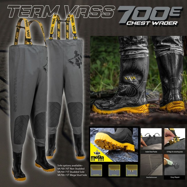 Team Vass 700 Chest Wader - Waders by Vass Textiles Limited