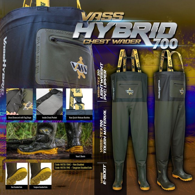 Vass Hybrid 700 Chest Wader - Waders by Vass Textiles Limited