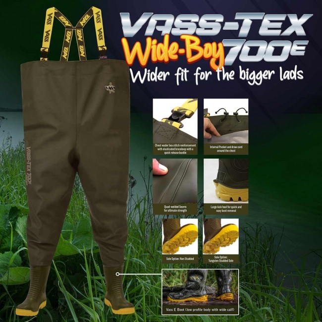 Vass-Tex 700E Wide-Boy Chest Wader by Vass Textiles Limited