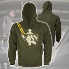 Vass Classic Printed Khaki Edition Fishing Hoodie with Yellow Print Strap