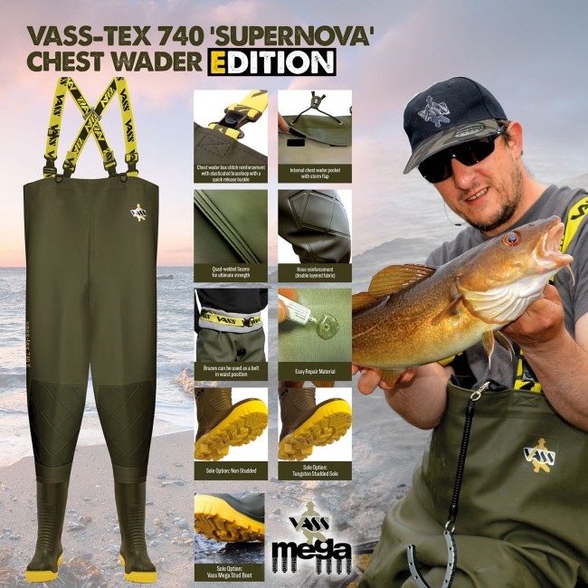 Vass-Tex 740 SuperNova Chest Waders by Vass Textiles Limited